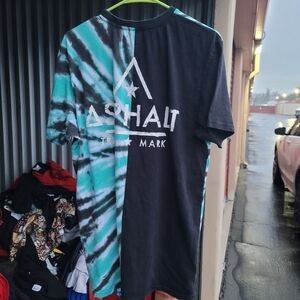Asphalt Men's Black and Blue T-Shirt